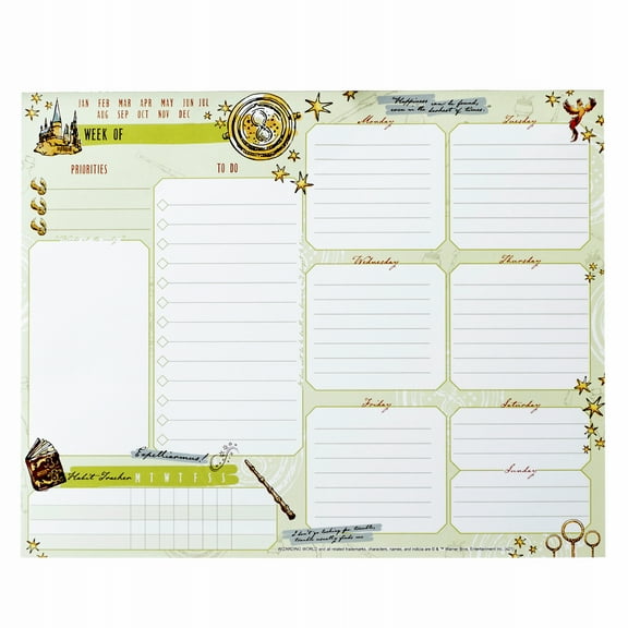 Conquest Journals Harry Potter Weekly Notepad