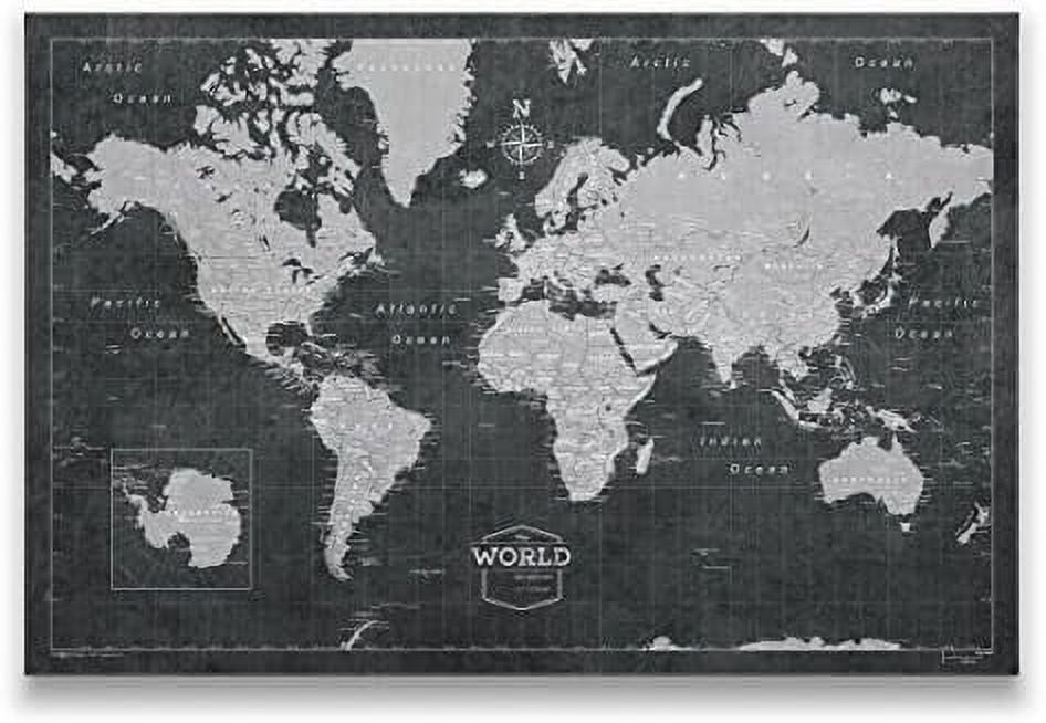 World Map Poster Modern World Map Style Decor to Track Your Travels ...