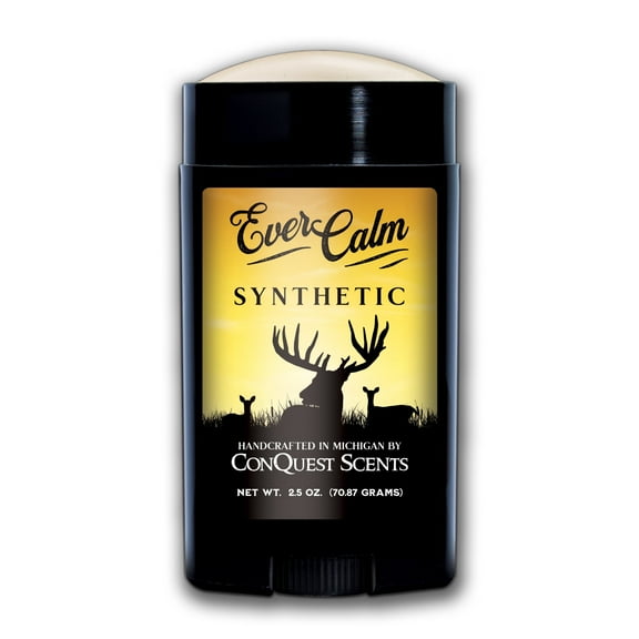 Conquest Scents EverCalm Deer Herd Scent Stick Synthetic Deer Attractant & Calming Scent, All-Season Effectiveness, Alternative Hunting Wax Stick, 2.5 oz