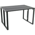 thumbnail image 1 of Conrad 31.5" x 46" Folding Outdoor Console Dining Table, Aluminum Frames , Gray, All-Weather - CONDNSQTBL, 1 of 11