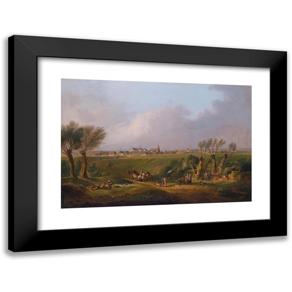 Conrad Bühlmayer 14x11 Black Modern Framed Museum Art Print Titled - Marchfeld Mit Ebenthal