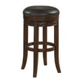 thumbnail image 1 of Conrad Backless Cherry Finished Wood and Leather Counter Stool, 1 of 4
