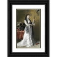 thumbnail image 1 of Conrad Kiesel 13x18 Black Ornate Wood Framed Double Matted Museum Art Print Titled - Dame Im Boudoir, 1 of 5