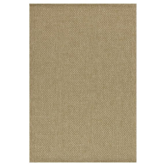 Conrad Trading NTL1004 5x7 5 ft. 3 in. x 7 ft. 3 in. Natural Living Jute Indoor & Outdoor Flat Weave Rectangle Area Rug, Natural