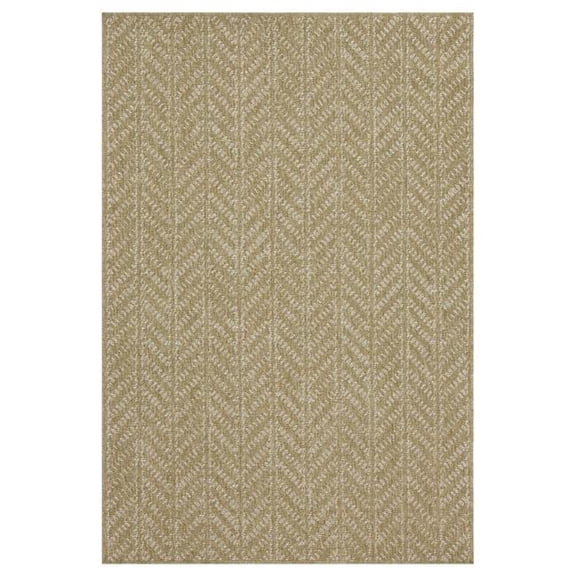 Conrad Trading NTL1014 5x7 5 ft. 3 in. x 7 ft. 3 in. Natural Living Jute White Indoor & Outdoor Flat Weave Rectangle Area Rug, White