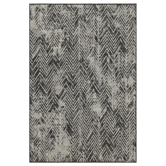 Conrad Trading HAR2011 8x10 7 ft. 10 in. x 10 ft. 3 in. Harmony Indoor & Outdoor Flat Weave Rectangle Area Rug, Anthracite