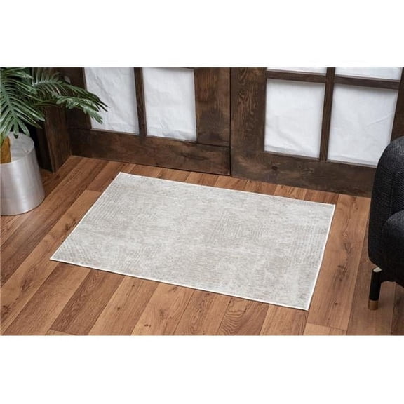Conrad Trading CNC6008 2x3 2 x 3 ft. Concepts Abstract Machine Made Rectangle Rug, Beige