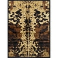 thumbnail image 1 of Conrad Trading YLS4008 5x7 5 ft. 3 in. x 7 ft. 3 in. Yellowstone Cowhide Machine Made Rectangle Rug, Black, 1 of 1