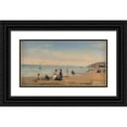 thumbnail image 1 of Conrad Wise Chapman 24x14 Black Ornate Framed Double Matted Museum Art Print Titled: Trouville (1878), 1 of 5
