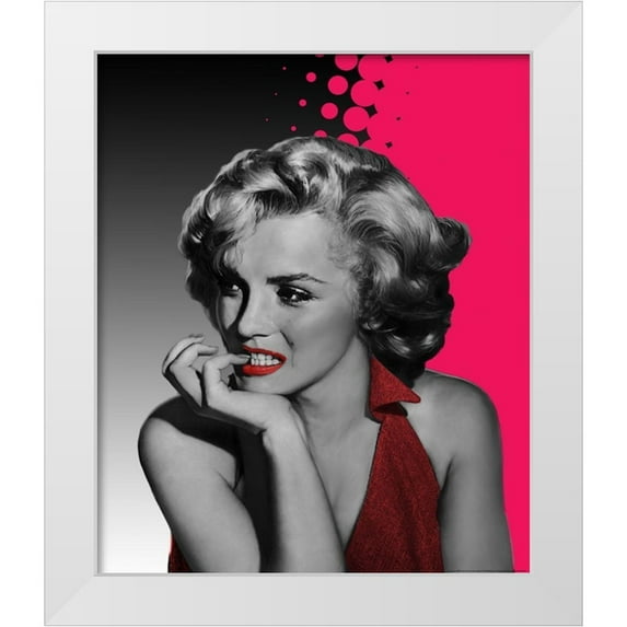 Consani, Chris 12x14 White Modern Wood Framed Museum Art Print Titled - The Thinker in Red Dots