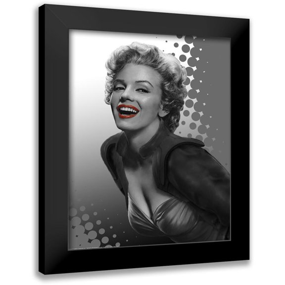 Consani, Chris 20x24 Black Modern Framed Museum Art Print Titled - Marilyn Red Dots