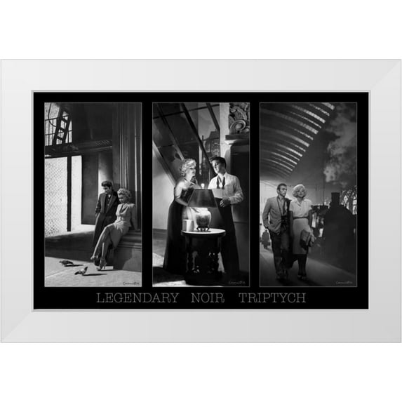 Consani, Chris 24x17 White Modern Wood Framed Museum Art Print Titled - Legendary Noir Triptych W Border