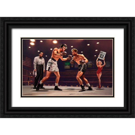 Consani, Chris 32x22 Black Ornate Wood Framed with Double Matting Museum Art Print Titled - Final Round