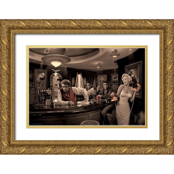 Consani, Chris 32x23 Gold Ornate Wood Framed with Double Matting Museum Art Print Titled - Java Dreams.