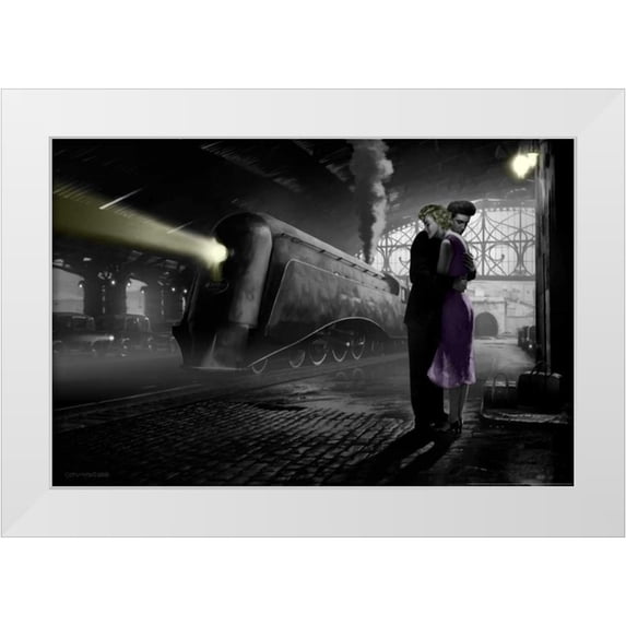 Consani, Chris 32x23 White Modern Wood Framed Museum Art Print Titled - Loves Departure