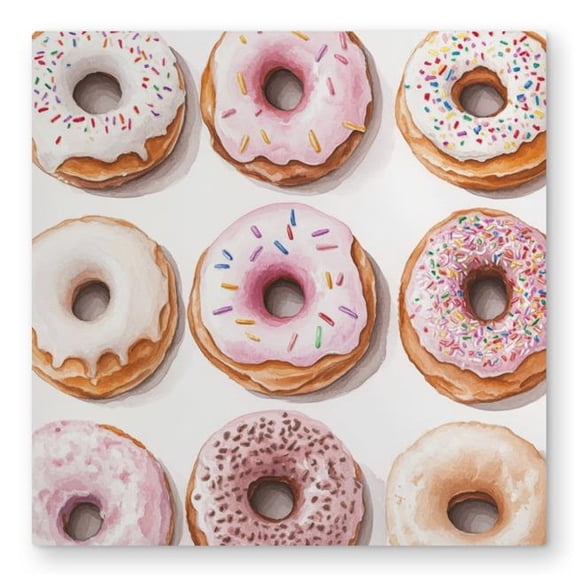 Conscious Sales C1MP3232K27J7N 32 x 32 in. Donuts - White Metal Print Wall Art for Stylish Home Decor - Art