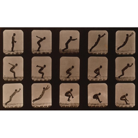 Consecutive Images Of A Man Leaping. From Eadweard Muybridge'S History (24 x 18)