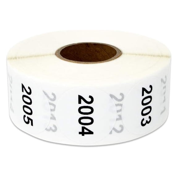 Consecutive Number Labels 2001-3000 - 1 Inch Round Stickers - 1000 Count Roll - Waterproof Vinyl Inventory Labels - Sequential Numbering for Asset Tracking