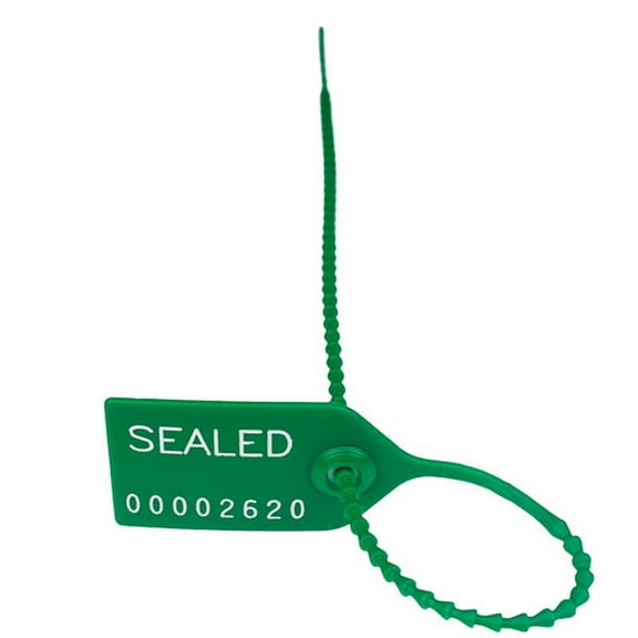 Consecutive Numbering Value Security Seals-Green-Box of 1000 Break Strength 18lb