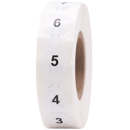Consecutive Numbers 1-100 Labels | .5" Round | 10 Sets of 1-100 | 1000 Pack