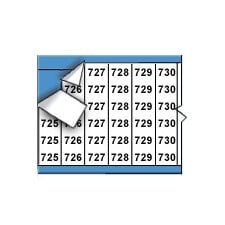 Consecutive Numbers Wire Marker Card 725-749