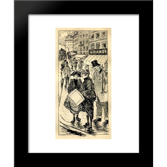 Conseil Aux Trottins 20x24 Framed Art Print by Theophile Steinlen