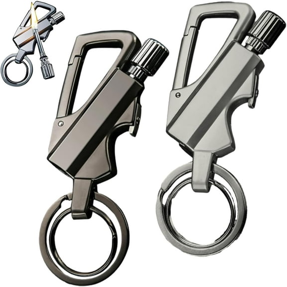 Consensuts Lighter, Permanent Match Infinity Lighter with Multitool Keychain Bottle Opener, 3 in 1 Permanent Match Infinity Lighters Keychain, Portable Ignition Device