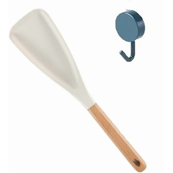 Consensuts Multi Function Spoon, Solid Wood Handle Consensuts Multi Spoon, High Appearance Consensuses Multi Function Spoon, Comes with Hook (White)