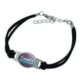 thumbnail image 1 of Consent is Necessary Novelty Suede Leather Metal Bracelet, 1 of 3