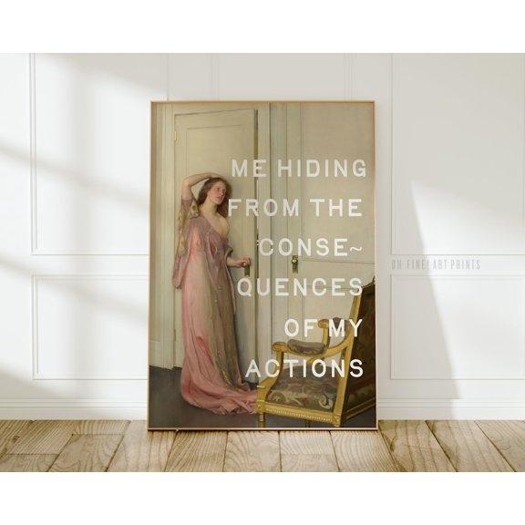 Consequences Quote Eclectic Trendy Aesthetic Room Decor, Unframed Poster