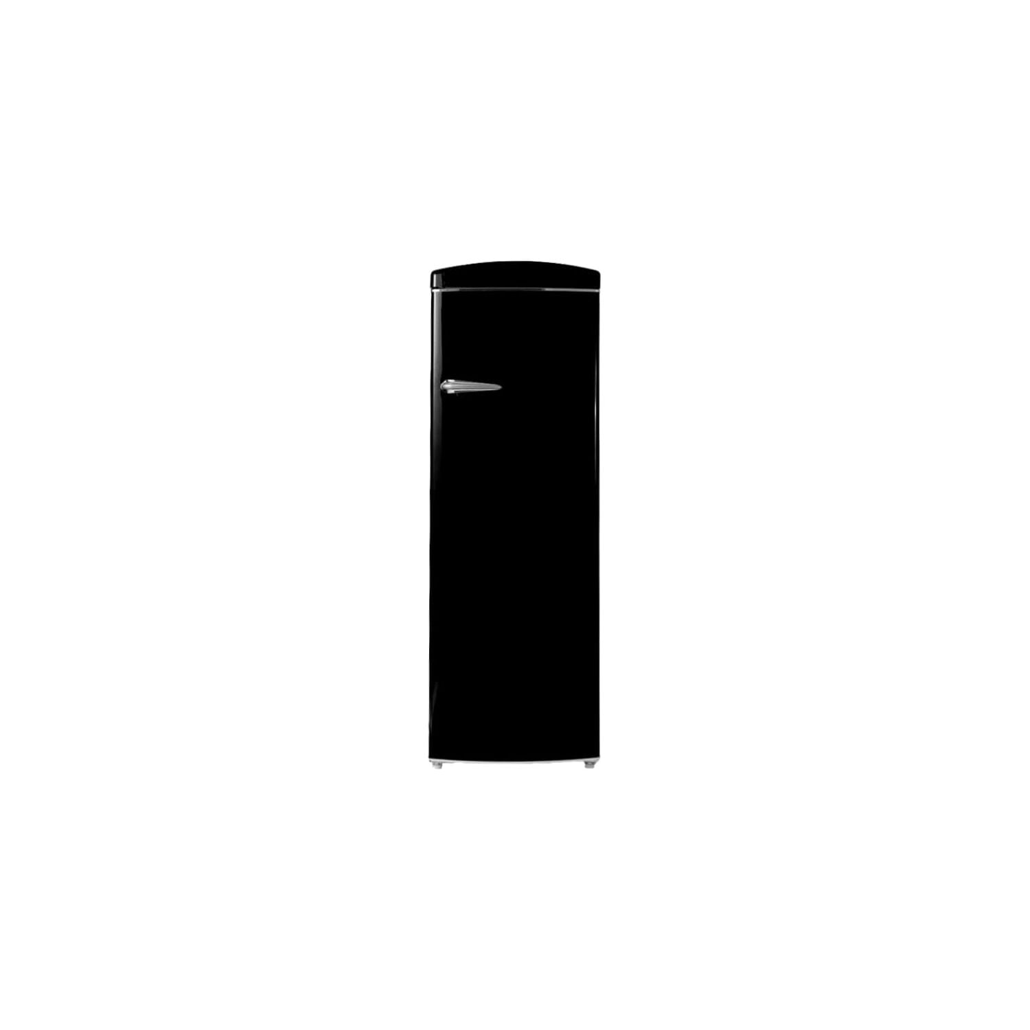 Black Retro Single Door Refrigerator with Frost Free Technology