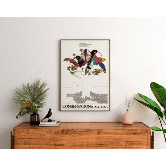 Conservation Is All Year Eco Environment US Travel Wall Art Unframed Paper Print