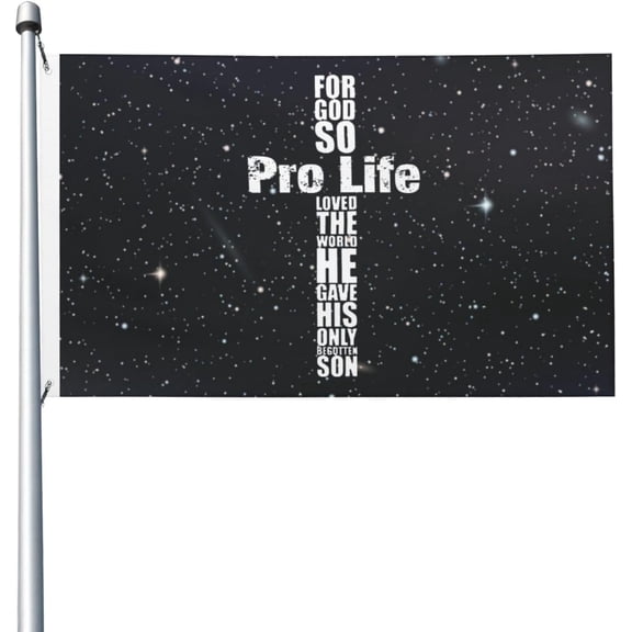 Conservative Choose Life Anti-Abortion - Catholic Pro Life 3x5 Double Sided Flag Fade Resistant Banner Polyester Flag with 2 Brass Grommets For Indoor Outdoor55