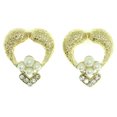 thumbnail image 1 of Conservative Open Heart Shaped Dangle Earrings For Women Gold-Tone, 1 of 2