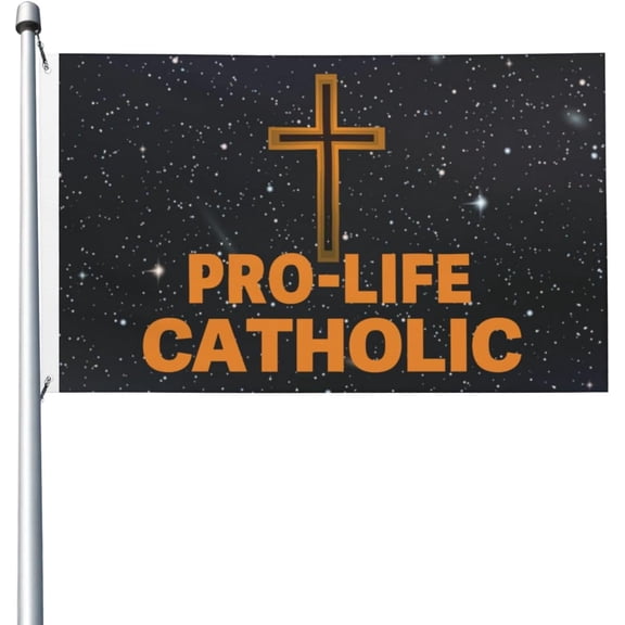 Conservative Pro Life Catholic 3x5 Double Sided Flag Fade Resistant Banner Polyester Flag with 2 Brass Grommets For Indoor Outdoor12