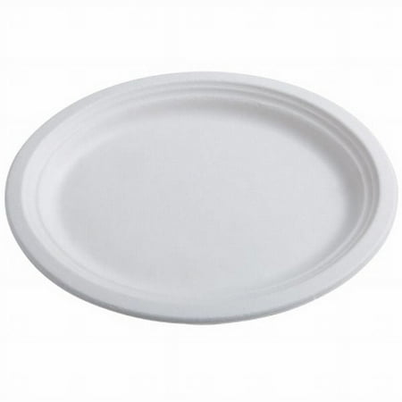 Conserveware 12-inch Oval Heavy Weight Bagasse Dinner Plates 125 Per Pack