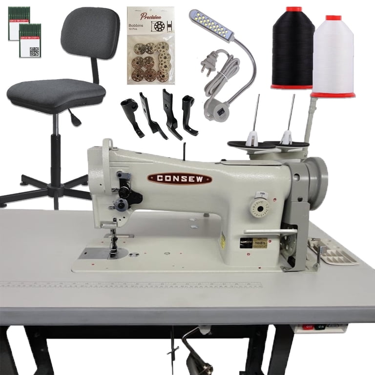 Consew 206RB-5 Adjustable Industrial Sewing Machine Bundle with