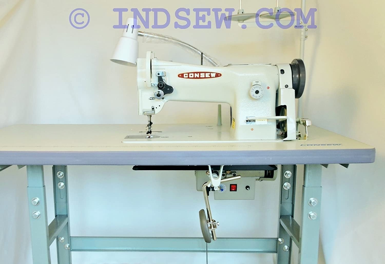 Consew 206RB-5 Adjustable Heavy Duty Sewing Machine with Table