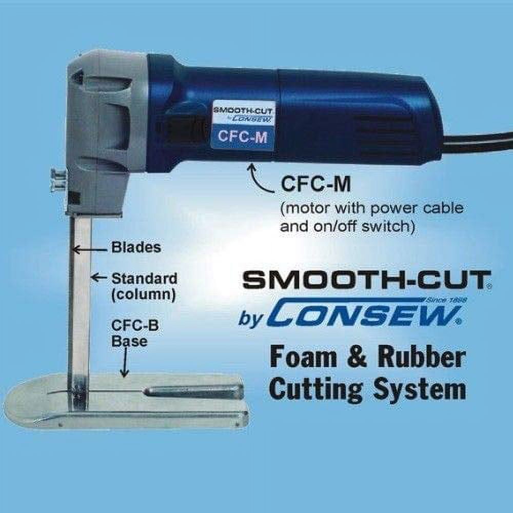 "Consew SmoothCut 8"" Dual Blades Electric Trimming Machine for Foam & Rubber Material