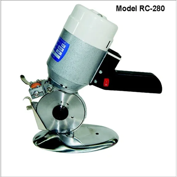 Consew RC-280 Industrial Electric Round Knife Fabric Cutter, 100mm 8-Sided Blade, 1in Cutting Capacity, Includes 2 Extra Replacement Blades