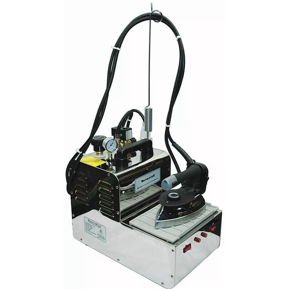 Consew SB-400 Mini Boiler Steam Generator with Silver Star SE-2000 Iron  3.5 lb Iron, 1500W Boiler / 800W Iron, Up to 4 Bar (58 PSI), 120V 20A, Professional Garment Pressing System