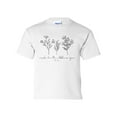 thumbnail image 1 of Consider How The Wildflowers Grow Luke 12:27 Floral Youth Kids Christian T-shirt Graphic Tee Graphic Tee-White-xl, 1 of 4