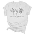 thumbnail image 1 of Consider How The Wildflowers Grow Luke 12:27 Unisex Ladies Design Christian T-shirt Graphic Tee-White-medium, 1 of 4
