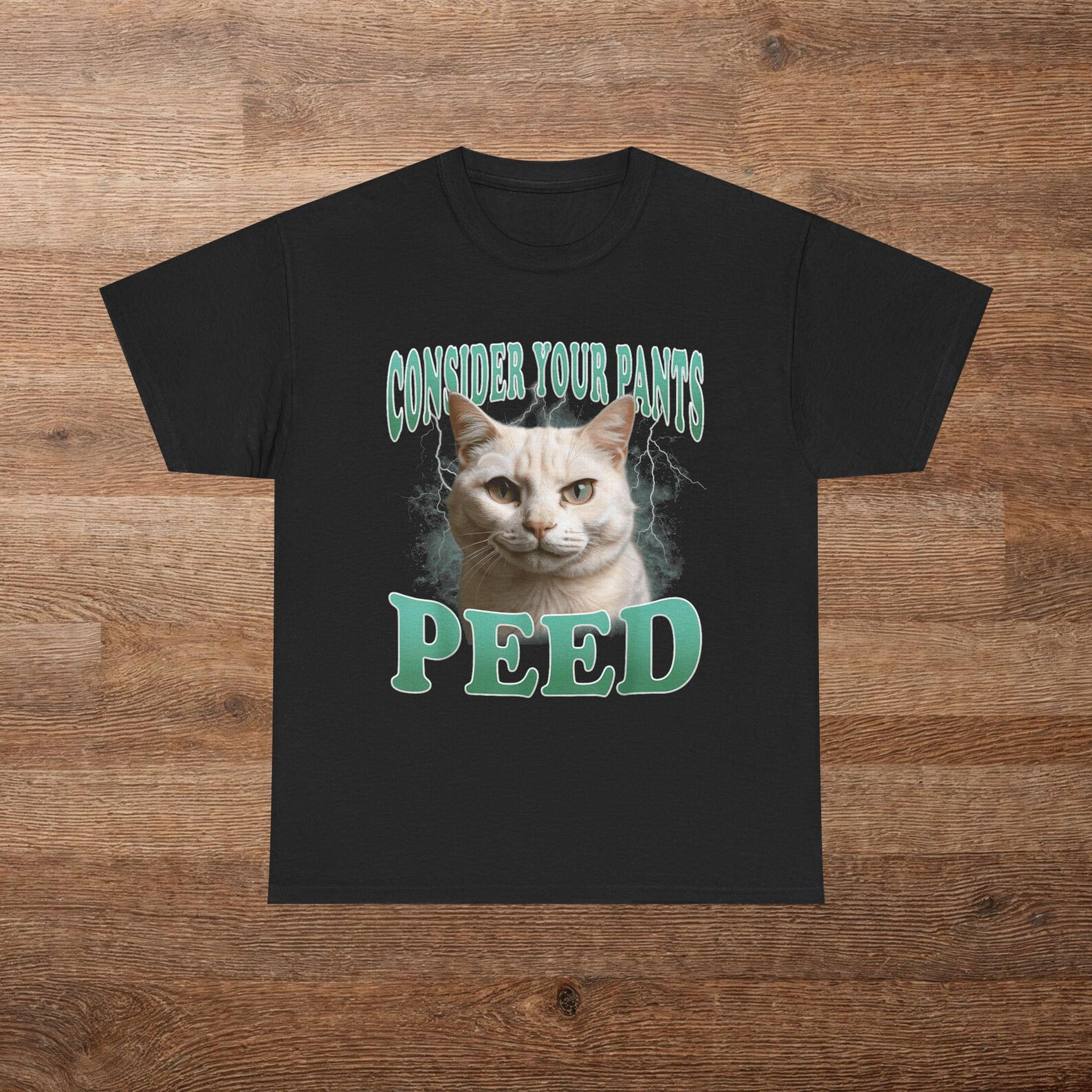 Consider Your Pants Peed Cat T-Shirt Funny Cat Meme Graphic Tee, Quirky ...