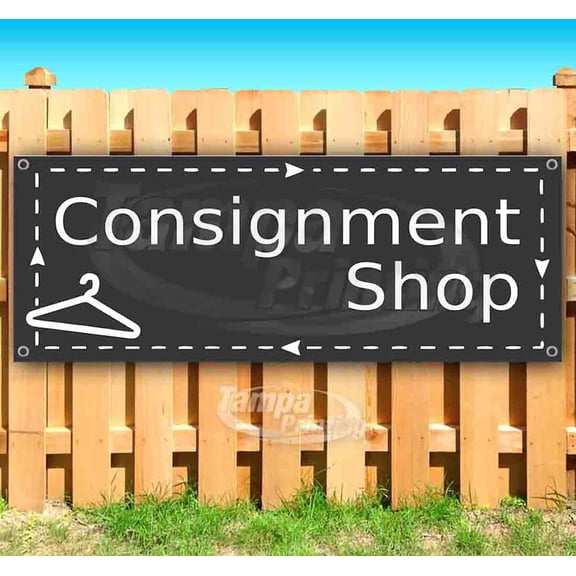 Consignment Shop 13 oz Vinyl Banner With Metal Grommets