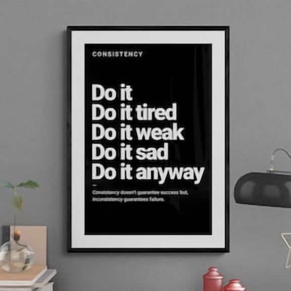Consistency Do It Anyway Motivational Poster, Poster Home Decor , Poster Print Only