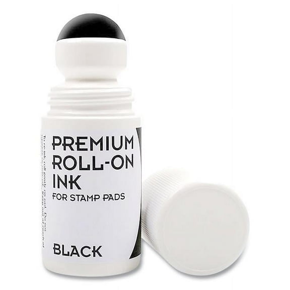 Consol Stamp 030259 2 oz Premium Roll-On Refill Stamp, Black