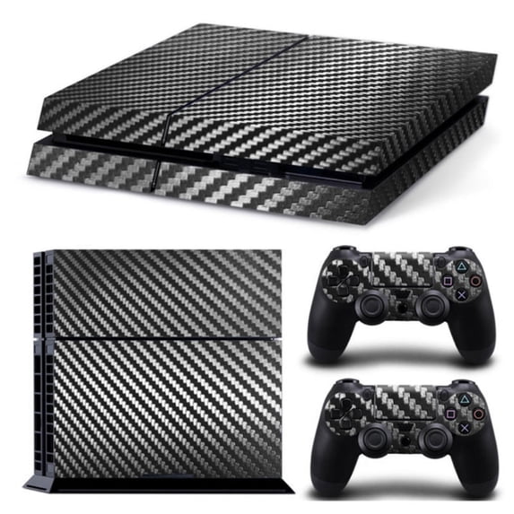 Console Carbon Fiber Skin Sticker Wrap Controller Dustproof Vinyl Cover Decal Protective for Case for Shell for PS4