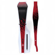 Console Cover Dust Net for PS5 Slim, Skin Stickers, Dirty Prevent Mesh for Digital and Disc Edition-Red Black