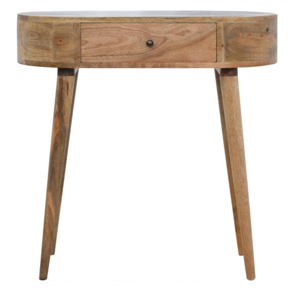 Console: Functional Solid Wood Table In Oak, Enhancing Your Home Decor And Functionality Console - Oak With Structure, Home's Function Appearance